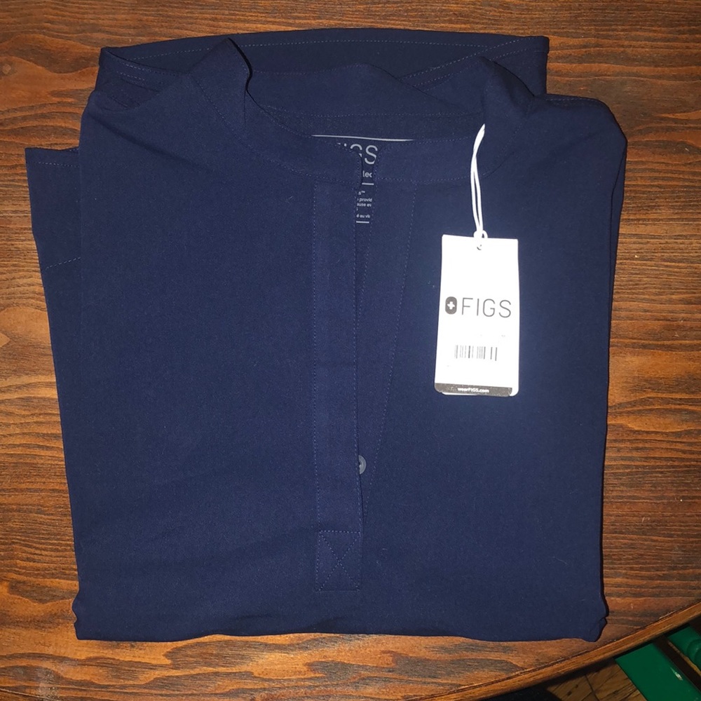 Figs Scrub Top Navy